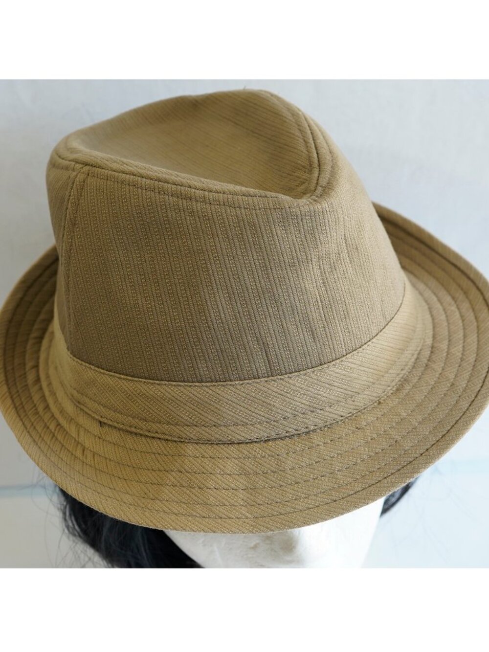 Vintage Fedora Hat Beige 100% Cotton hat - Picture 4 of 9